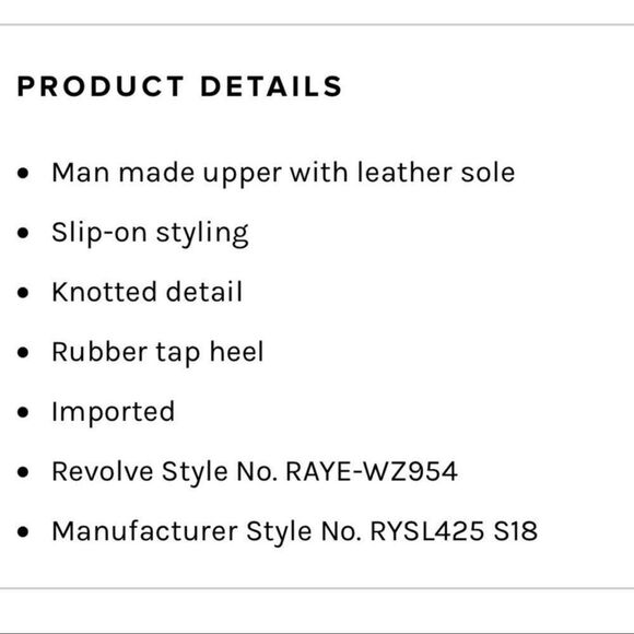 Raye X Revolve Lillian Leather Sandal in white Size 10 women’s flats - Picture 5 of 7
